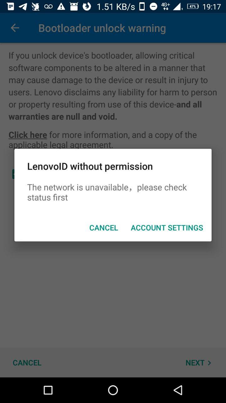 lenovo id without permission