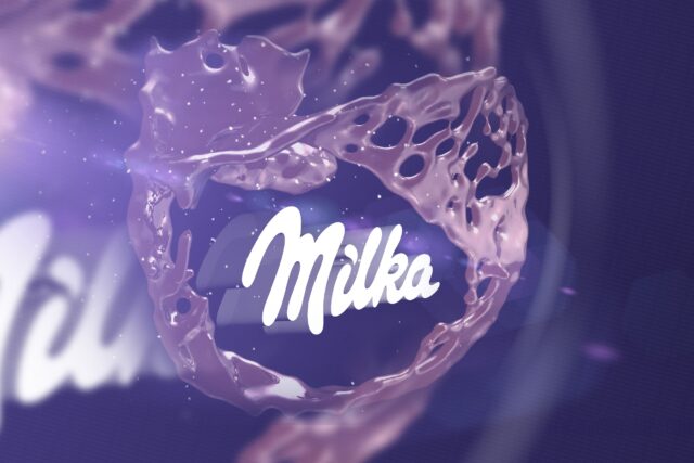 3D hologram logo for Milka made for hypervsn