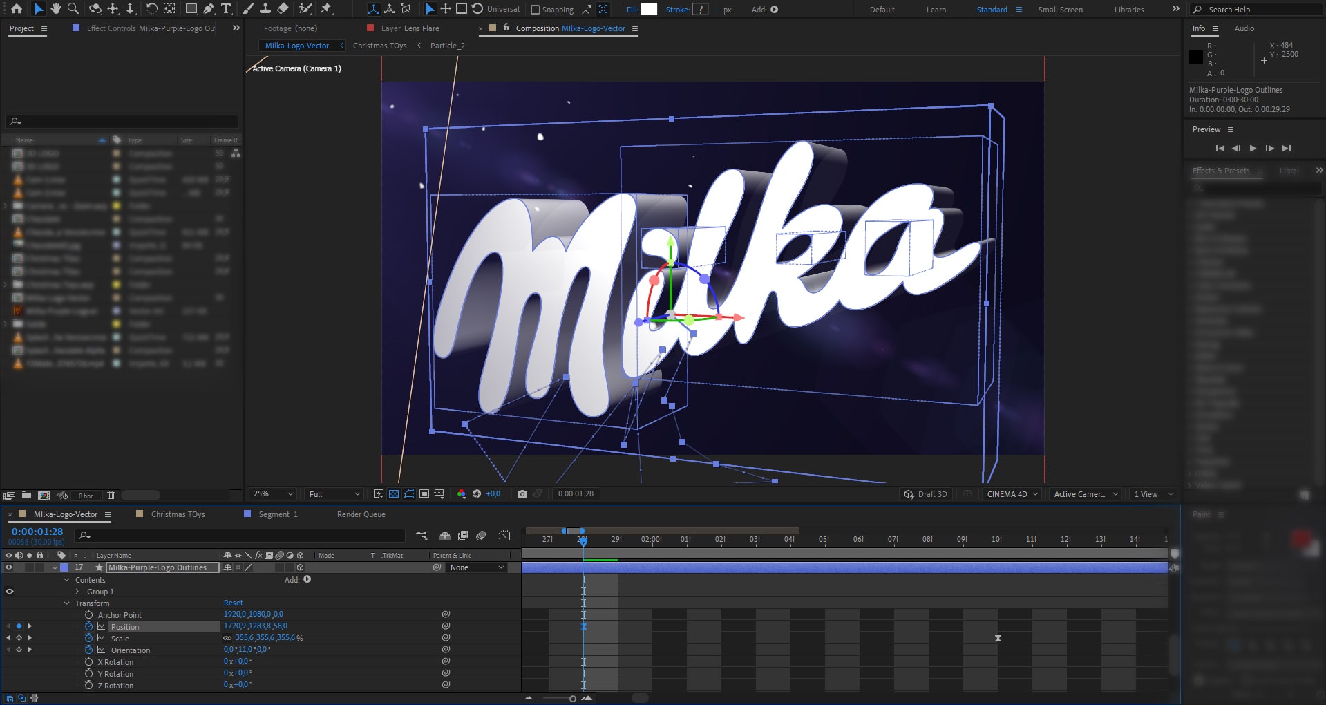 MIlka 3D logo - Blender Project - HYPERVSN